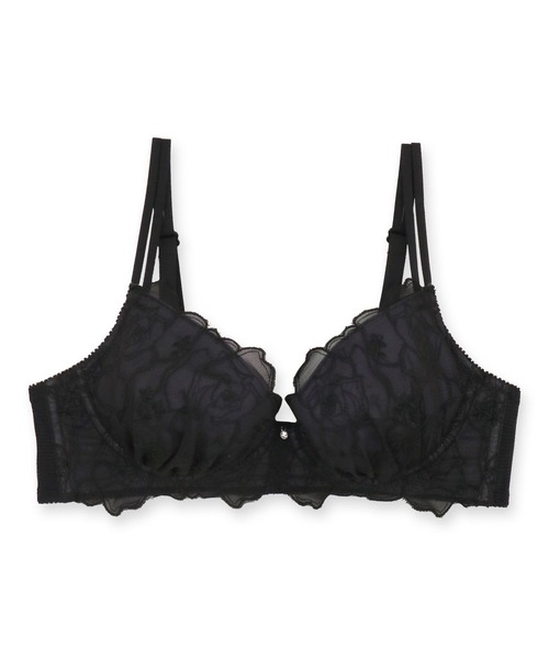 fran de lingerie(フランデランジェリー)の「「ナチュラルデイリーノンワイヤーブラ001 ブラジャー(ワイヤー無し)」(ブラジャー・レディース・グリーン/グレイッシュベージュ/ブラック/クリーム/ネイビー/シルバーグレー・B65/B70/C70/D70/G70/G75/E70/E75/F65/F70/F75/G65/B75/C65/C75/D65/D75/E65)」の7枚目の写真