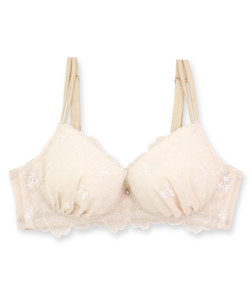 fran de lingerie(フランデランジェリー)の「「ナチュラルデイリーノンワイヤーブラ001 ブラジャー(ワイヤー無し)」(ブラジャー・レディース・グリーン/グレイッシュベージュ/ブラック/クリーム/ネイビー/シルバーグレー・B65/B70/C70/D70/G70/G75/E70/E75/F65/F70/F75/G65/B75/C65/C75/D65/D75/E65)」の8枚目の写真