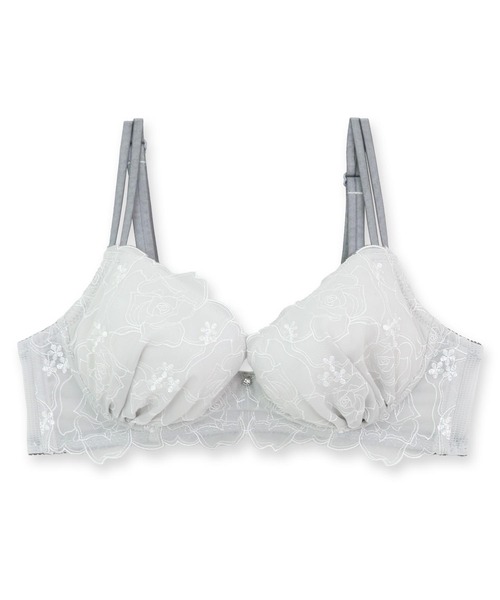 fran de lingerie(フランデランジェリー)の「「ナチュラルデイリーノンワイヤーブラ001 ブラジャー(ワイヤー無し)」(ブラジャー・レディース・グリーン/グレイッシュベージュ/ブラック/クリーム/ネイビー/シルバーグレー・B65/B70/C70/D70/G70/G75/E70/E75/F65/F70/F75/G65/B75/C65/C75/D65/D75/E65)」の10枚目の写真