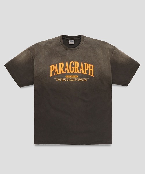 Paragraph（パラグラフ）の「A'GEM/9 × .kom『paragraph/パラグラフ』WONDER LAND DYING T SHIRT/ショルダーピグメント半袖カットソー（Tシャツ/カットソー・レディース・ブルー/チャコールグレー・FREE）」の2枚目の写真