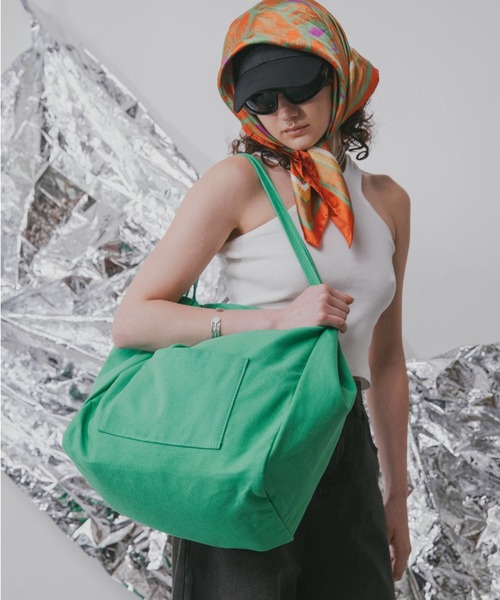 Solace(ソレイス)の「カラービッグトートバッグ(トートバッグ・レディース・イエロー/オレンジ/ピンク/グリーン・FREE)」の10枚目の写真