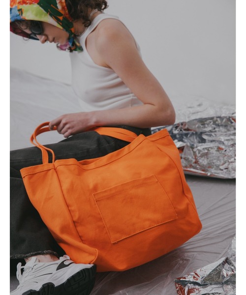 Solace(ソレイス)の「カラービッグトートバッグ(トートバッグ・レディース・イエロー/オレンジ/ピンク/グリーン・FREE)」の8枚目の写真