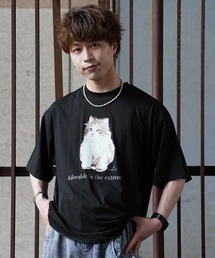 Beno（ビーノ）の「シルキータッチビックシルエットマルチプリントTシャツ（Tシャツ/カットソー）」