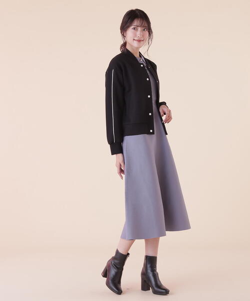 新品！ジルバイジルスチュアート　バイカラーパイピング スタジャン ジルバイジルスチュアート JILL by JILLSTUART バイカラーパイピング