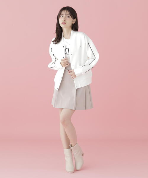 JILL by JILL STUART(ジルバイジルスチュアート)の「バイカラーパイピングスタジャン(ブルゾン・レディース・ホワイト/ブラック・FREE)」の18枚目の写真