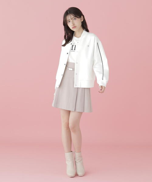 JILL by JILL STUART(ジルバイジルスチュアート)の「バイカラーパイピングスタジャン(ブルゾン・レディース・ホワイト/ブラック・FREE)」の19枚目の写真