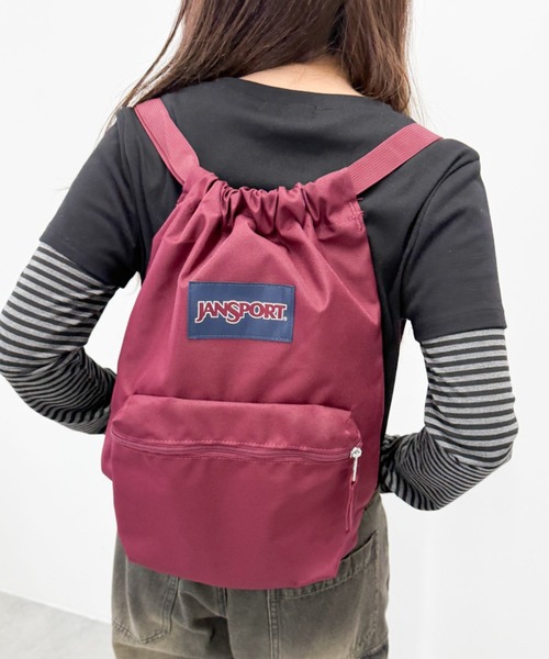JANSPORT(ジャンスポーツ)の「WEGO/JANSPORT DRAWSACK(バックパック/リュック・レディース・ブラック/ネイビー/ライトピンク/ワイン/サックスブルー・FREE)」の5枚目の写真