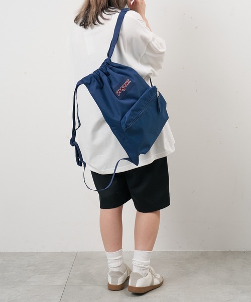 JANSPORT（ジャンスポーツ）の「WEGO/JANSPORT　DRAWSACK（バックパック/リュック・レディース・ブラック/ネイビー/ライトピンク・FREE）」の15枚目の写真