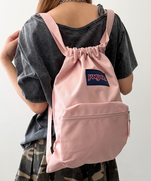 JANSPORTS ピンクネイビー JANSPORT（ジャンスポーツ）の「WEGO/JANSPORT DRAWSACK（バック