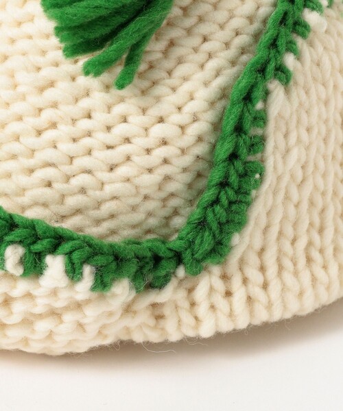 BEAMS BOY（ビームスボーイ）の「2トーン イヤー キャップ（ニットキャップ/ビーニー・レディース・ブラック/グレー/オフホワイト・ONE SIZE）」の9枚目の写真