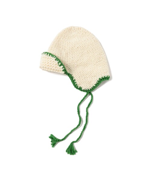 BEAMS BOY（ビームスボーイ）の「2トーン イヤー キャップ（ニットキャップ/ビーニー・レディース・ブラック/グレー/オフホワイト・ONE SIZE）」の10枚目の写真