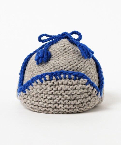 BEAMS BOY（ビームスボーイ）の「2トーン イヤー キャップ（ニットキャップ/ビーニー・レディース・ブラック/グレー/オフホワイト・ONE SIZE）」の11枚目の写真