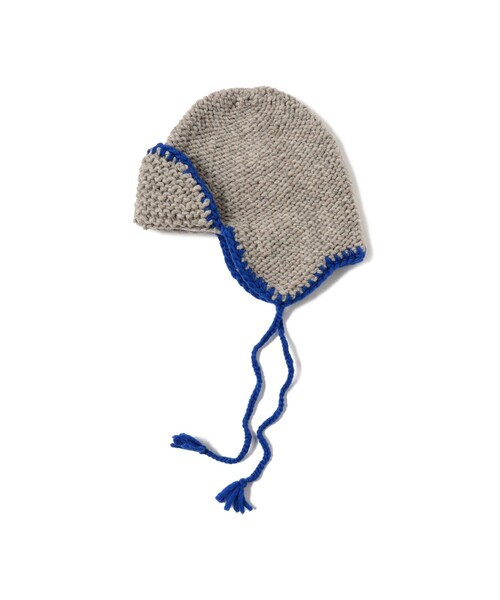 BEAMS BOY（ビームスボーイ）の「2トーン イヤー キャップ（ニットキャップ/ビーニー・レディース・ブラック/グレー/オフホワイト・ONE SIZE）」の15枚目の写真