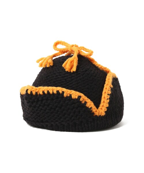 BEAMS BOY（ビームスボーイ）の「2トーン イヤー キャップ（ニットキャップ/ビーニー・レディース・ブラック/グレー/オフホワイト・ONE SIZE）」の16枚目の写真