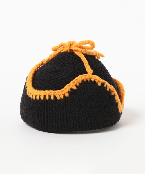 BEAMS BOY（ビームスボーイ）の「2トーン イヤー キャップ（ニットキャップ/ビーニー・レディース・ブラック/グレー/オフホワイト・ONE SIZE）」の17枚目の写真