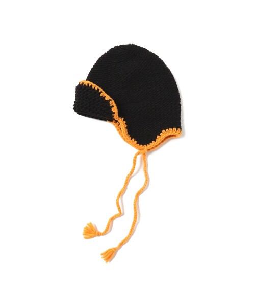 BEAMS BOY（ビームスボーイ）の「2トーン イヤー キャップ（ニットキャップ/ビーニー・レディース・ブラック/グレー/オフホワイト・ONE SIZE）」の19枚目の写真