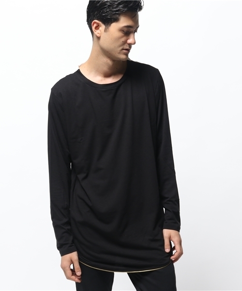 DANKE SCHON（ダンケシェーン）の「DankeSchon/ダンケシェーン/PanelRoundZip L/S T-Shirts（Tシャツ/カットソー・メンズ・ホワイト/ブラック/その他・FREE）」の2枚目の写真