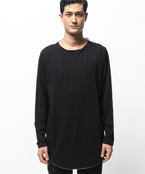 DANKE SCHON（ダンケシェーン）の「DankeSchon/ダンケシェーン/PanelRoundZip L/S T-Shirts（Tシャツ/カットソー・メンズ・ホワイト/ブラック/その他・FREE）」の4枚目の写真