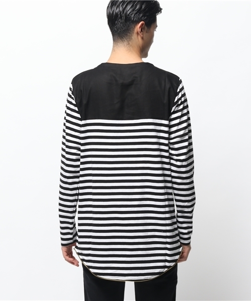 DANKE SCHON（ダンケシェーン）の「DankeSchon/ダンケシェーン/PanelRoundZip L/S T-Shirts（Tシャツ/カットソー・メンズ・ホワイト/ブラック/その他・FREE）」の11枚目の写真