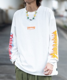 THRASHER | 【at】〔THRASHER〕OE天竺 バックプリント/袖プリント Long Sleeve T-shirt(Tシャツ/カットソー)