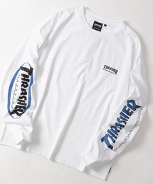 【at】〔THRASHER/スラッシャー〕OE天竺 バックプリント/袖プリント Long Sleeve T-shirt