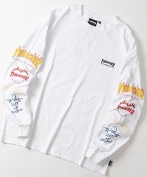 【at】〔THRASHER/スラッシャー〕OE天竺 バックプリント/袖プリント Long Sleeve T-shirt