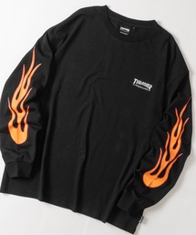 THRASHER（スラッシャー）の「【at】〔THRASHER/スラッシャー〕OE天竺 バックプリント/袖プリント Long Sleeve T-shirt（Tシャツ/カットソー）」