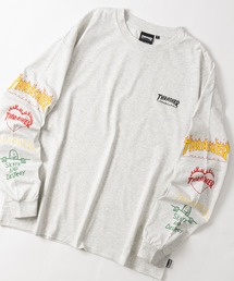 【at】〔THRASHER/スラッシャー〕OE天竺 バックプリント/袖プリント Long Sleeve T-shirt