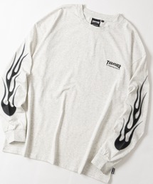 THRASHER（スラッシャー）の「【at】〔THRASHER スラッシャー〕OE天竺 バックプリント 袖プリント Long Sleeve T-shirt（Tシャツ/カットソー）」