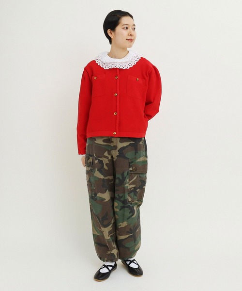 30/-天竺 ティアードコットンレースプルオーバー（Tシャツ
