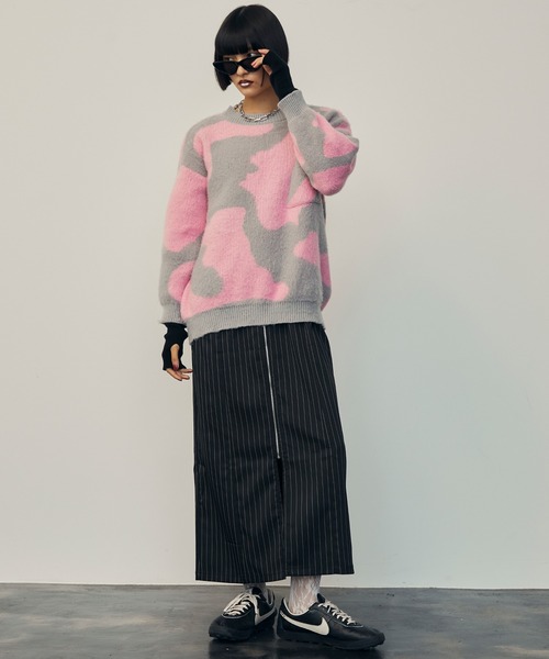 uyu.(ウユ)の「マーブルデザインニットプルオーバー【uyu./ウユ】(ニット/セーター・レディース・ブルー/ピンク/ブラウン・FREE)」の10枚目の写真