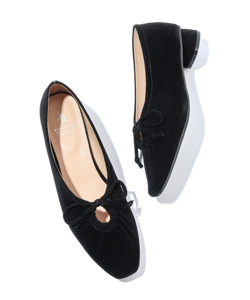 ROPE' PICNIC（ロペピクニック）の「リボンギャザーベロアパンプス（パンプス・レディース・チャコールグレー/ブラック・24.0cm/23.5cm/23.0cm/24.5cm）」の10枚目の写真