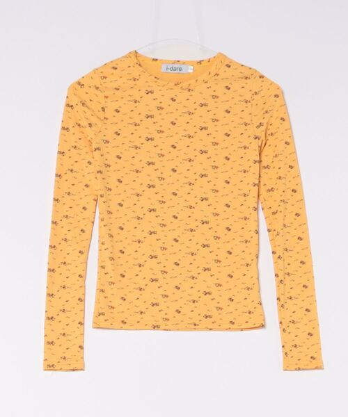 i-dare(アイディア)の「【i-dare】小花柄 カットソー(Tシャツ/カットソー・レディース・イエロー・SMALL/MEDIUM/LARGE)」の4枚目の写真