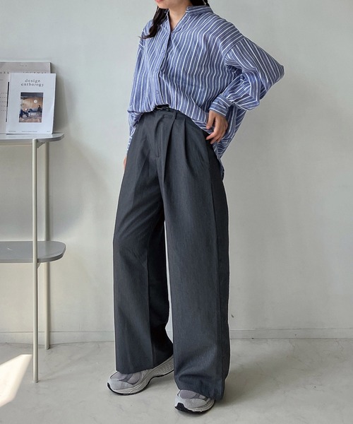 TIGHTBOOTH グレー スラックス ウエストベルト付き ベルト付き】ダニースラックス｜スラックス｜韓国ファッション