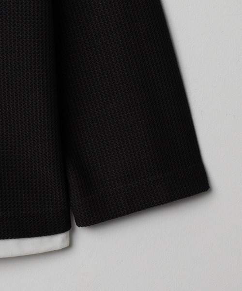 BROWNY（ブラウニー）の「BROWNY/フェイクレイヤードキーネックT（Tシャツ/カットソー・メンズ・ベージュ/チャコール・LARGE/MEDIUM）」の3枚目の写真