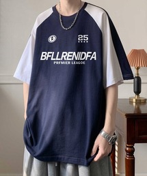 【STONE 】 ロゴパッチラグランTシャツ / ブルー / M 長袖パッチロゴプリントTシャツ | アパレル | PRODUCTS