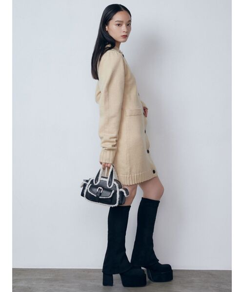 EMODA(エモダ)の「シングルカラーミニマルワンピース(ワンピース・レディース・ベージュ/ブラック/グレー・FREE)」の16枚目の写真