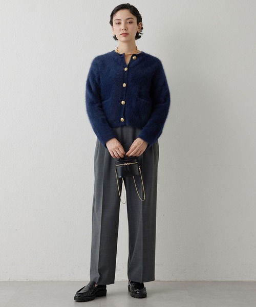 Whim Gazette（ウィムガゼット）の「カシミヤ混ファーニットジャケット
