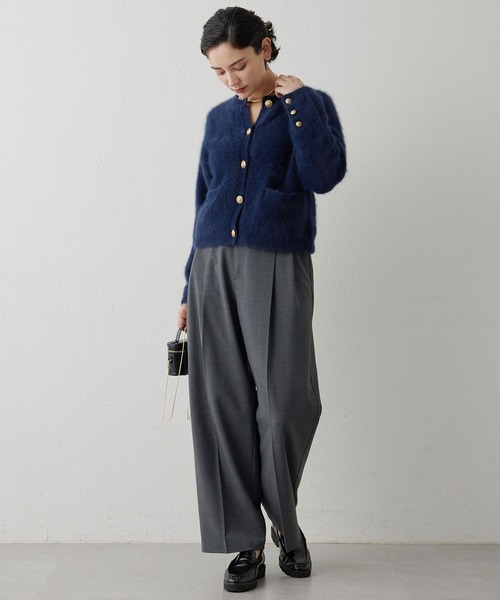 Whim Gazette カシミヤ混 ボタンカーディガン Whim Gazette 33,000円23A/Wカシミヤ混ボタンカーディガン