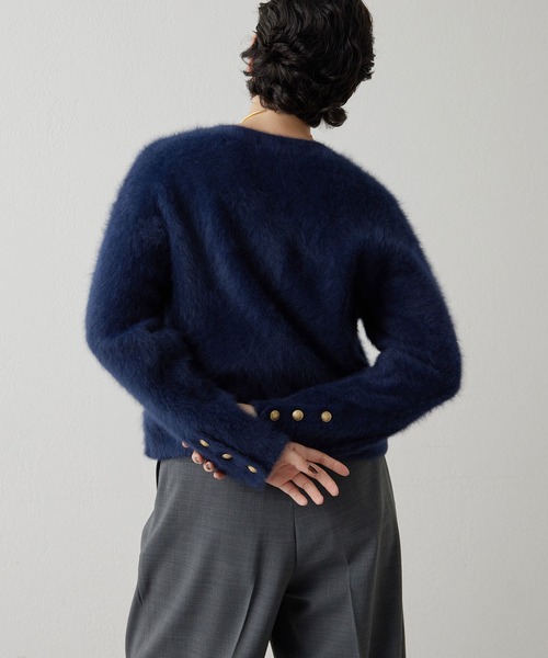 Whim Gazette（ウィムガゼット）の「カシミヤ混ファーニットジャケット