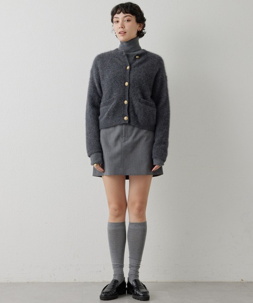 Whim Gazette（ウィムガゼット）の「カシミヤ混ファーニットジャケット