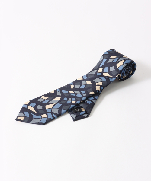 EDIFICE(エディフィス)の「【Holliday & Brown】Ex.ジオメトリックプリント JA042341/O9314/O9499(ネクタイ・メンズ・コバルトブルー/ダークブルー/ネイビー/クリアブルー・FREE)」の8枚目の写真