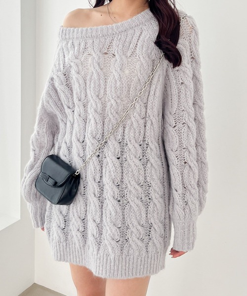 M_jewelryさま　専用 セール】フトケーブルチュニックニット 149618（ニット/セーター