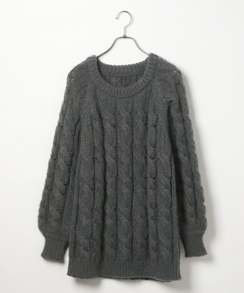 セール】フトケーブルチュニックニット 149618（ニット/セーター