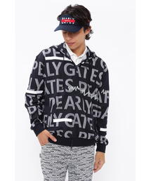 2023 パーリーゲイツ コットン裏毛ジャガード フルジップ フーディ