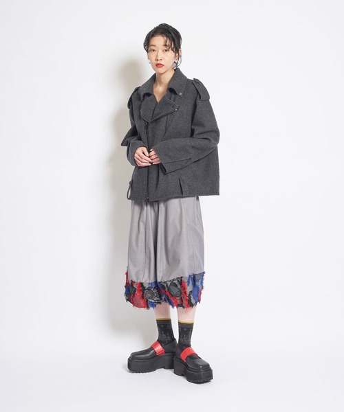 gomme(ゴム)の「モッサ ビッグライダース(ライダースジャケット・メンズ・ブラック/チャコールグレー・MEDIUM)」の5枚目の写真