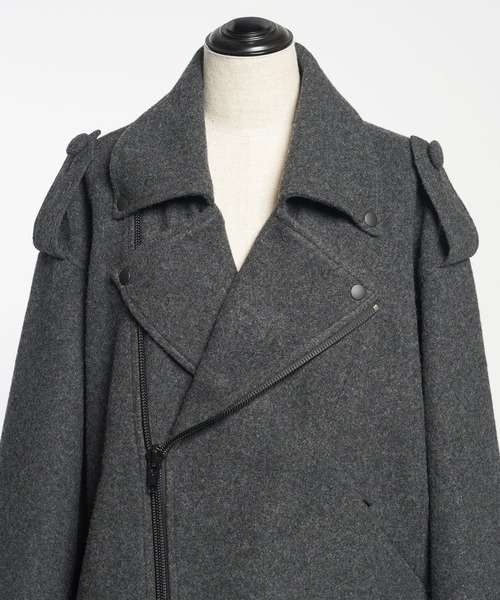 gomme(ゴム)の「モッサ ビッグライダース(ライダースジャケット・メンズ・ブラック/チャコールグレー・MEDIUM)」の13枚目の写真