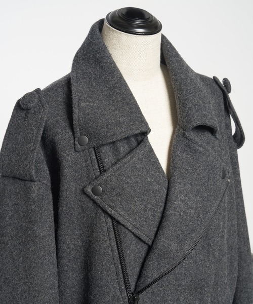 gomme(ゴム)の「モッサ ビッグライダース(ライダースジャケット・メンズ・ブラック/チャコールグレー・MEDIUM)」の15枚目の写真