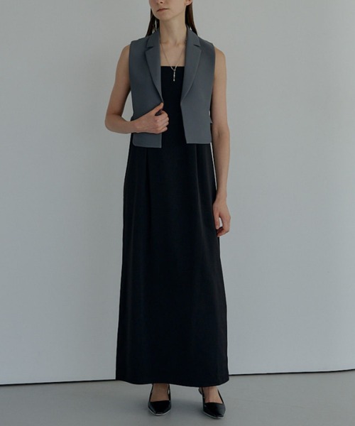 【リルアー】パンツドレス LE'RURE リルアー イレギュラーカッターコンビネーションパンツドレス