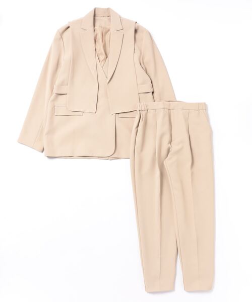 LE’RURE ドリードール パンツドレス　オールインワン　M リルアー Irregular cutter combination 【低身長向けサイズあり】（パンツ